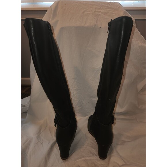 Soul Naturalizer Womens Harvest Riding Boots Black Wedge Knee High Zip 8M - Picture 4 of 10